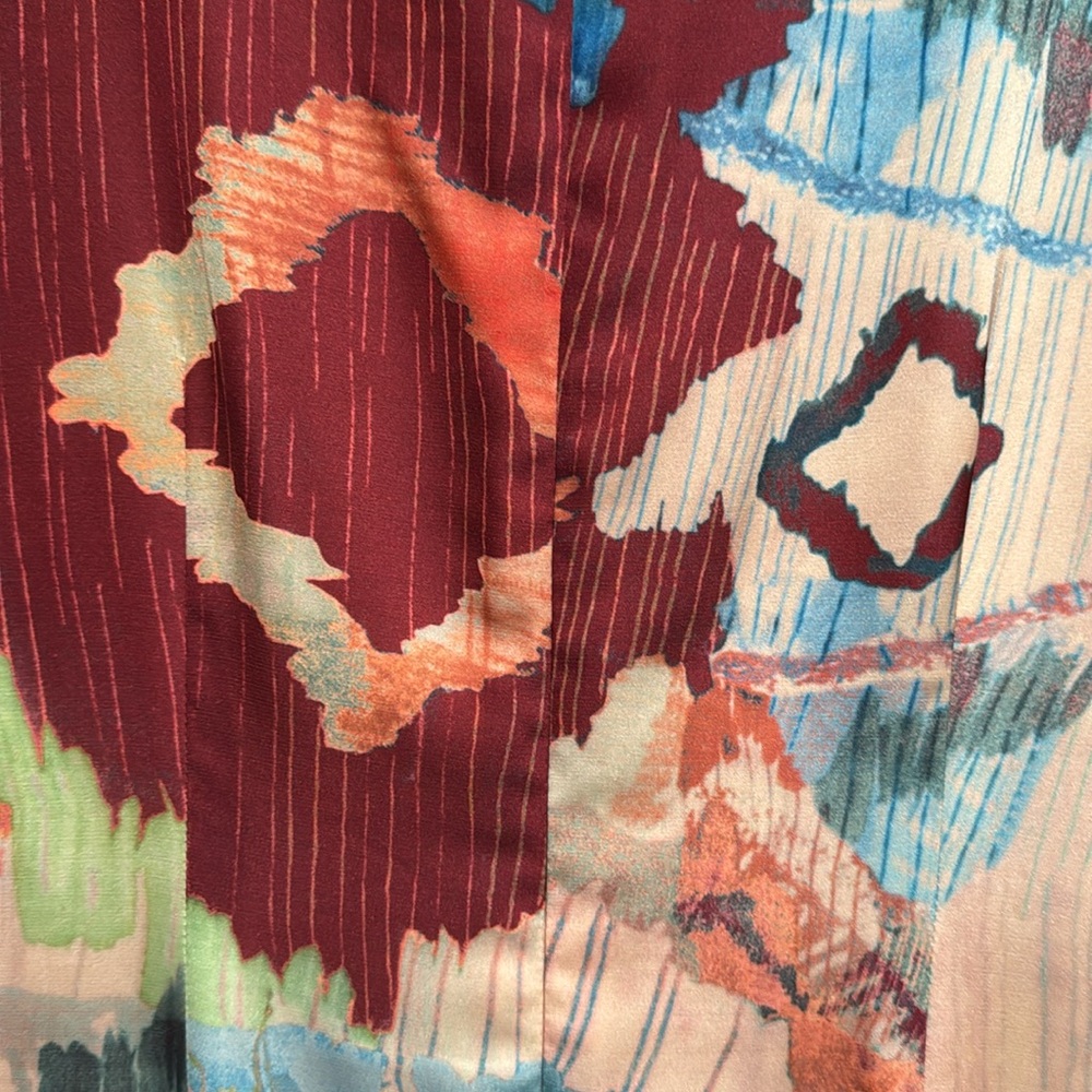 J. Peterman Colorful Abstract Long Sleeve Dress - Picture 5 of 8